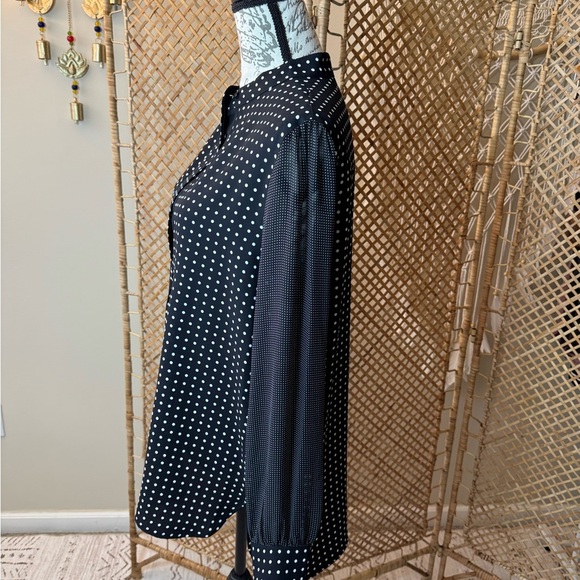 Anne Klein Polka Dot black and white Blouse - Picture 10 of 14